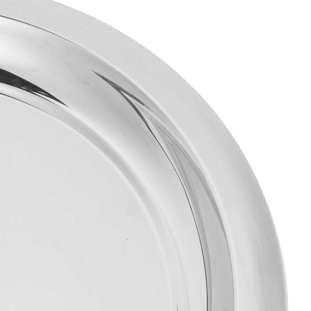 Rustless Steel Food Platter Raised Anti Spill Display Plate Easy To Clean Storage Tray  For Drinks