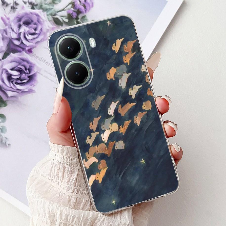 For Xiaomi Poco X7 Pro 5G Case Fashion Flower Queen Pattern Soft Silicone Clear Phone Cover For Xiaomi Poco X7 PocoX7 Pro Fundas