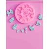 1pc Cartoon Design Mold, Pink Round Cartoon Chocolate Mold For Baking Fondant Mold with Bow Shapes for Cake Decorations
