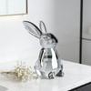 Handmade Artificial Glass Rabbit Statue Figurine Decorative Home Decoration Item For Bedroom Or Workspaces
