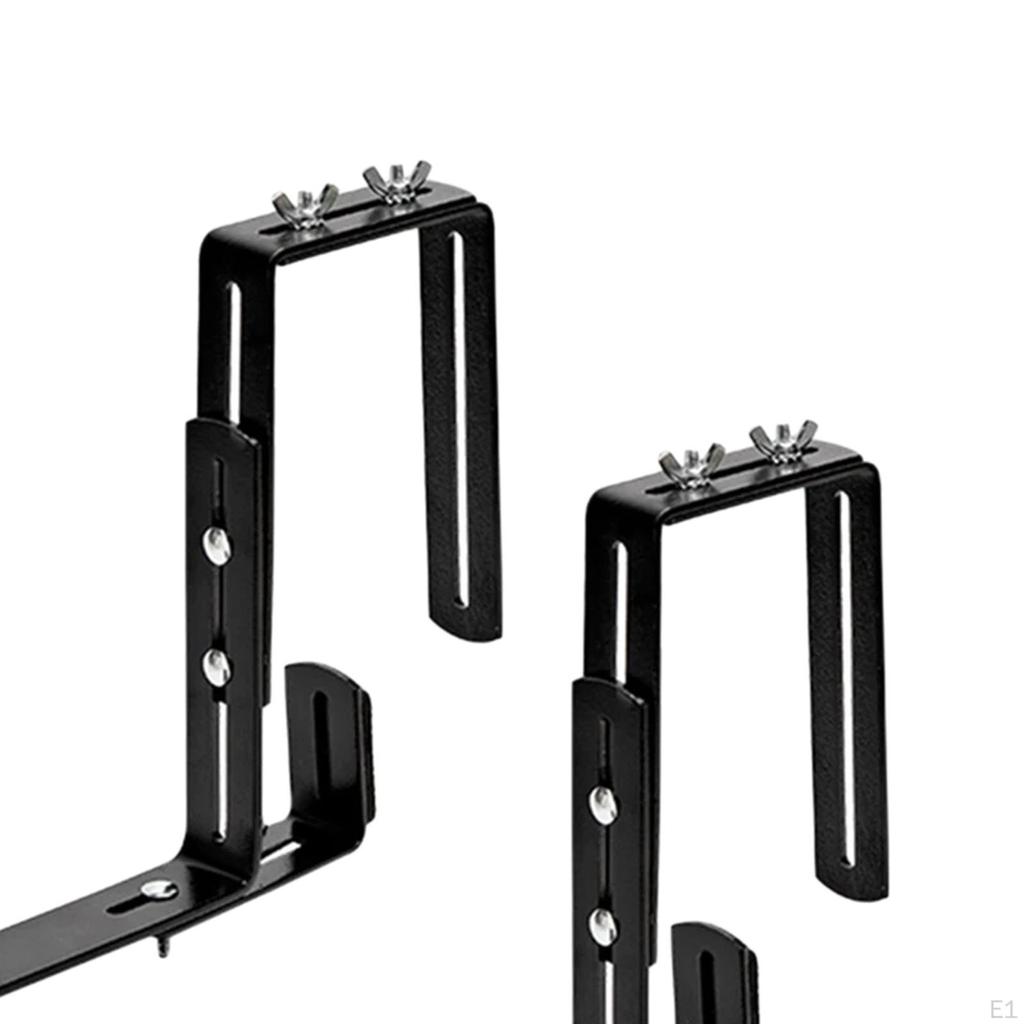 1 Pair Railing Wall Hooks Adjustable 15kg Decoration Plant Hanger Er Box Holder Support for Garden