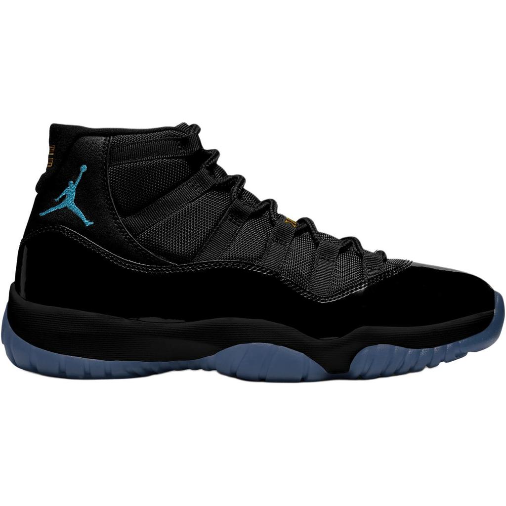 Air Jordan 11 Retro PS 378039-047 Nero Blu Gamma Giallo Mais Scarpe da Ginnastica per Bambini