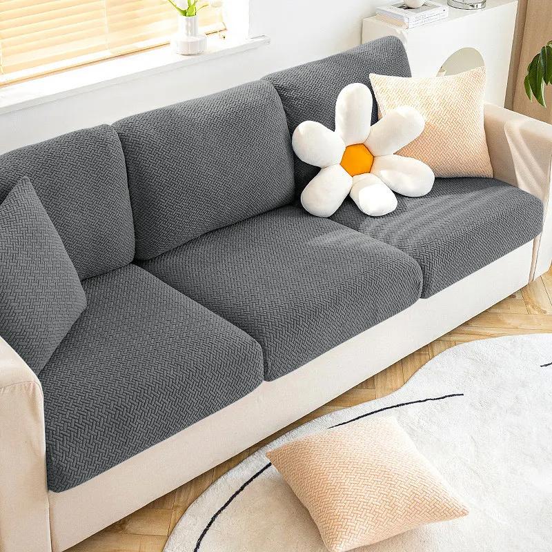 

Levivei Jacquard Sofa Seat Cushion Cover Funiture Protector Couch Covers For Sofas Anti-Dust Removable Seat Slipcover Kids Pets Plus Size L-shaped