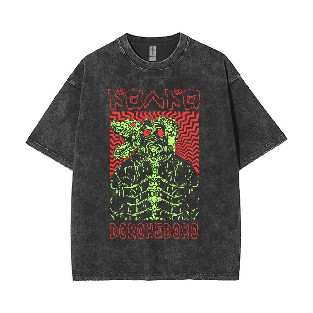 Anime Dorohedoro Kaiman Graphic Print TShirt Men Women Cotton Gothic Streetwear Hip Hop Fashion Summer Casual Oversized New Tee