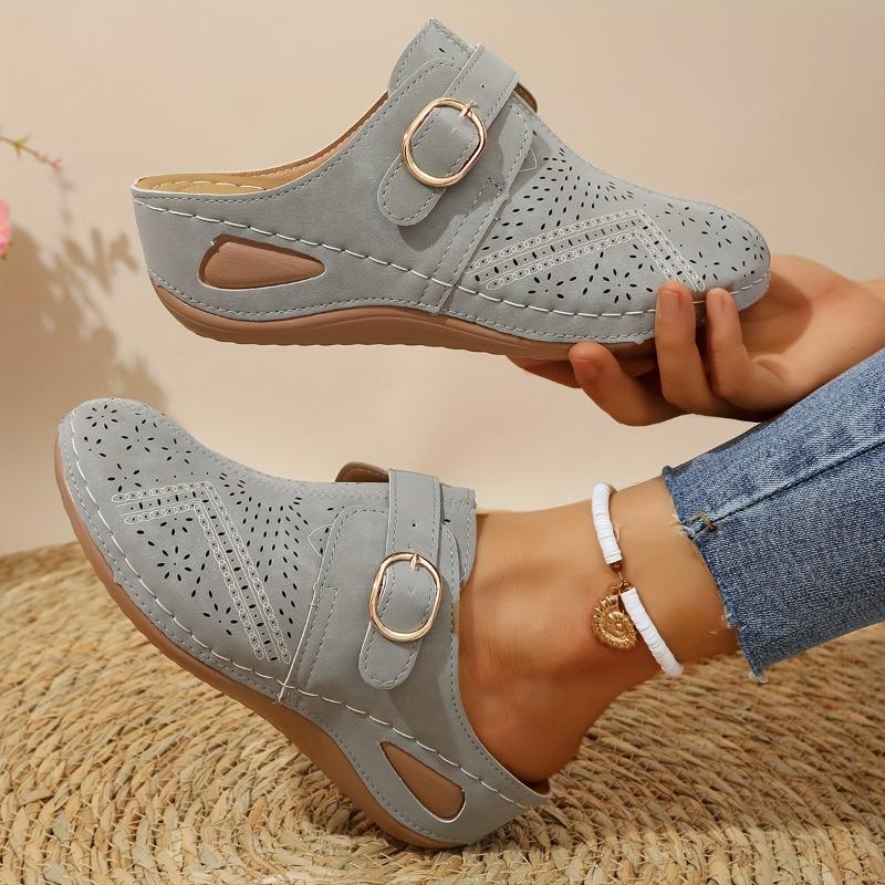 Leisure Baotou Half Slippers Female 2025 New Strap Slope with Large Size Hollow Slippers