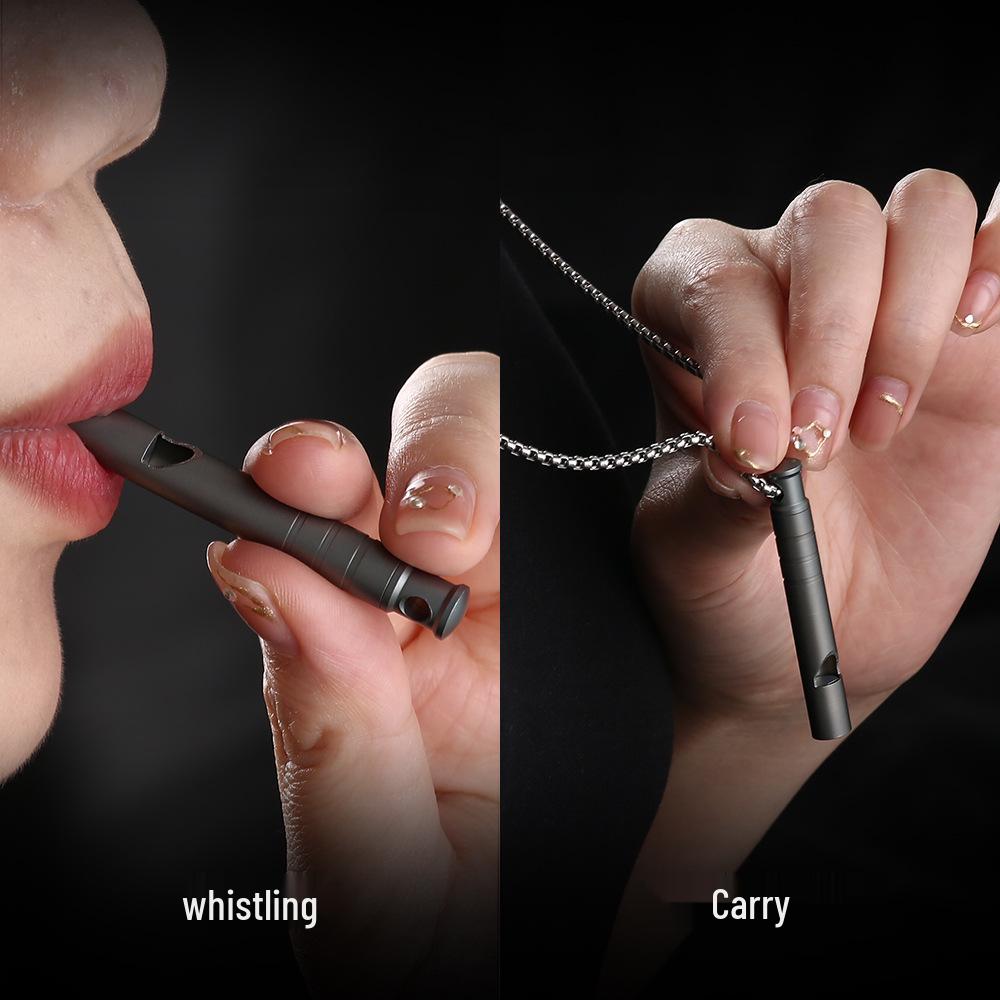 Titanium Alloy EDC Camping Survival Whistle - High Decibel Outdoor Tool