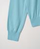 EDWARDMAX 5-Button Cotton Collar Summer Long Sleeve Knit (Emerald Blue)