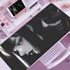 Kawaii Black & White Anime Girl Table Mat Large Mouse Pad Office Keyboard Lock Edge Desk Mat Gamer Accessories Non-slip Mousepad