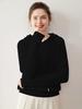 Stylish Women's Hooded Cashmere Sweater, Loose Fit, Double-Strand Ingot Stitch; Ideal for Layering in Autumn and Winter