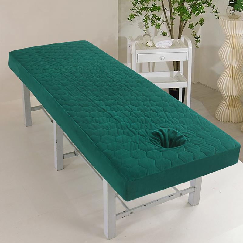 Spa Massage Bedspread Physiotherapy Beauty Salon Bed Fitted Sheet With Face Hole Thicken Elastic Quilted Therapy Bed Cover