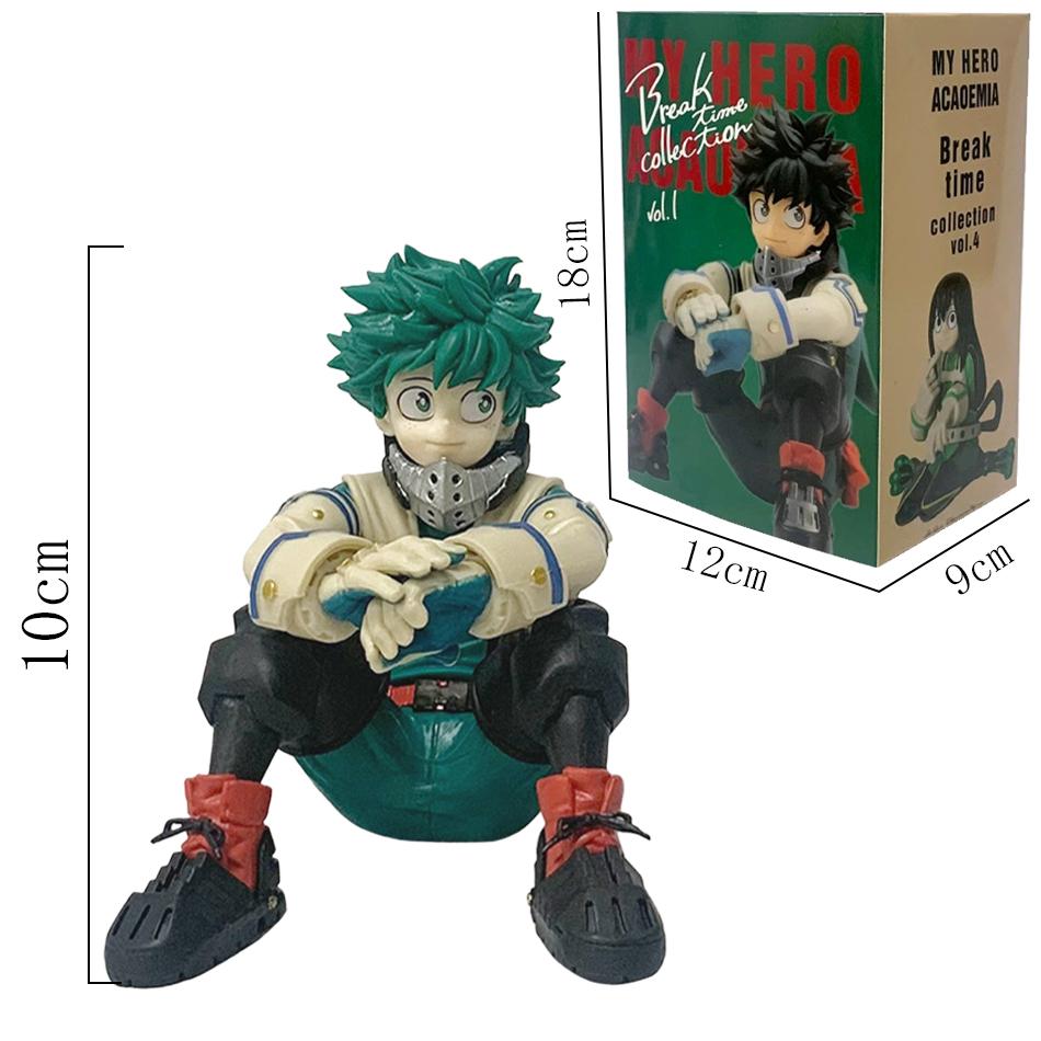 9-21CM My Hero Academia Katsuki Deku Todoroki So Himiko Toga Break Time Anime Figure Model Collection Doll Toy For Kids Gift