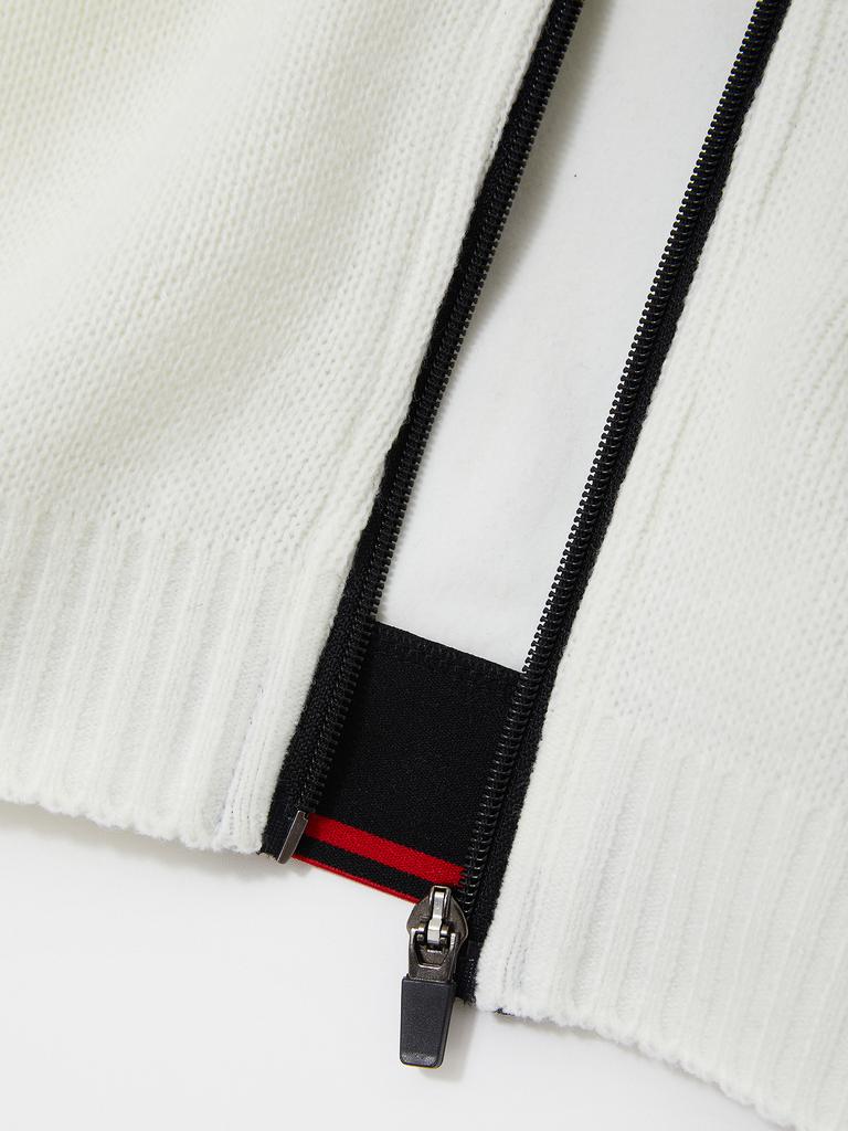Ikalook Golf & Life Striped Zip-Up Knit Vest Cjp138