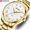 CURREN 8409 Men's Waterproof Steel Band Quartz Watch with Roman Numeral Dial.