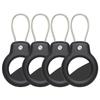 For Apple Airtag Case Hard Plastics Holder Anti-Loss Keychain With Steel Cable For Pets Collar Backpack Luggage Tag GPS Tracking