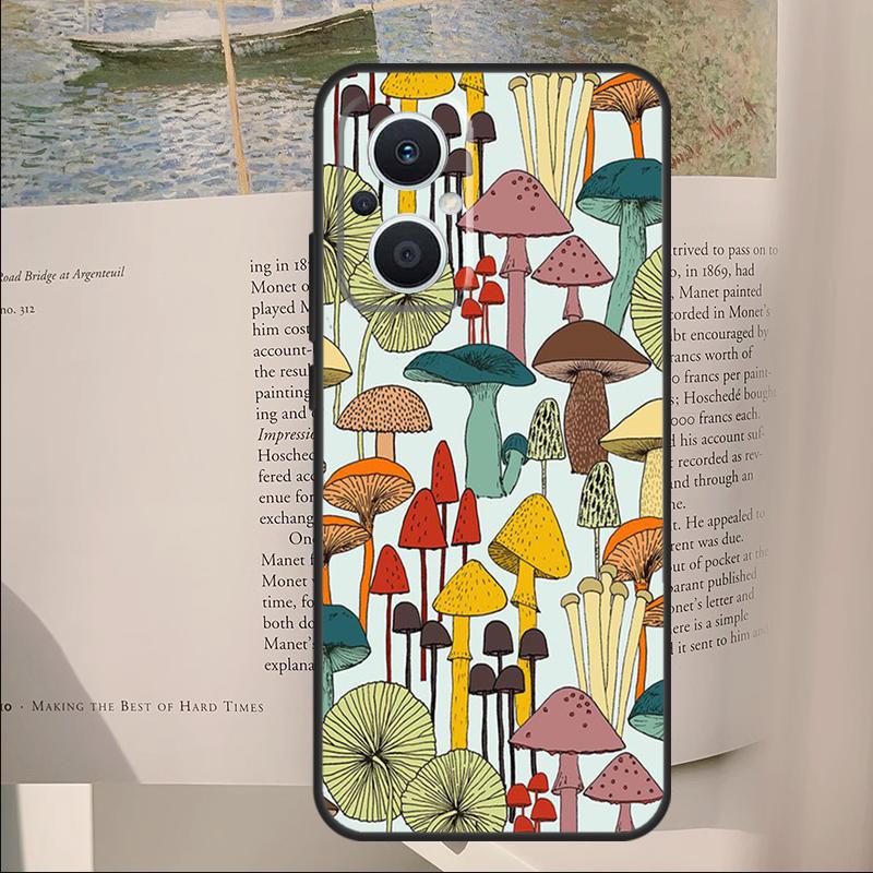 

Mushroom Pattern Cover For OPPO Reno 12F 11F 13F 14F 10 11 12 13 14 Pro 8 Lite OPPO Find X9 X6 X5 X8 Pro Case OPPO Reno14 Pro