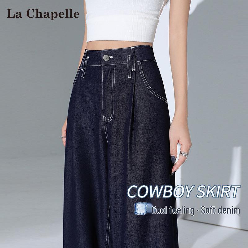 La Chapelle Women s Summer High-Waist Wide-Leg Jeans L