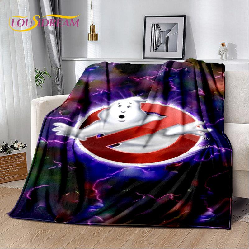 Cartoon G-Ghostbusters Movie Plush Blanket,Flannel Blanket Throw Blanket for Living Room Bedroom Bed Sofa Picnic Leisure Napping