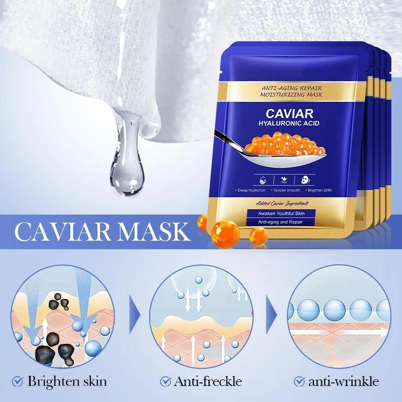 Caviar & Hyaluronic Acid Anti-Aging Repair Sheet Mask for All Skin Types