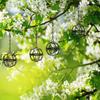 4Pcs Black Bird Suet Ball Feeder Hooks Included Hanging Bird Feeders Fat Ball Feeder  Outdoor Garden