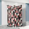 One Comfortable Geometric Pattern Fleece Blanket, Soft High-Definition Digital Print, Suitable for All Seasons Use, Perfect Gift