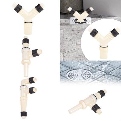 Floor Drain Adapter Sturdy Washing Machine Outlet Tee Joint Sewage Connector