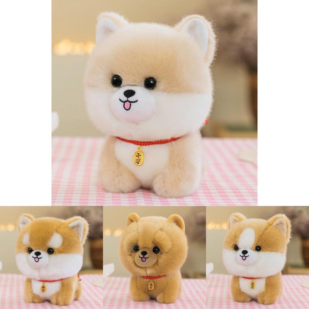 Peluche Akita Giapponese con Imbottitura in Cotone PP per Bambini e Collezionisti
