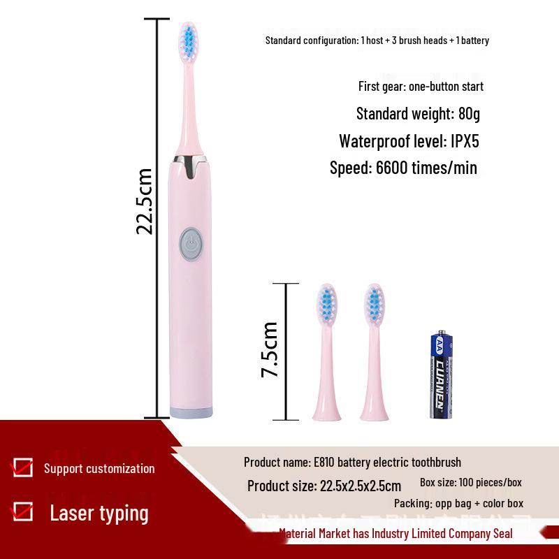 Wisdent Kids Cartoon Electric Toothbrush with Soft Bristle Brush Head - Portable, Fun USB Model