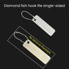 Diamond Cutter Sharpener Mini Keychain Portable Outdoor Camping Emery Nail File Efficient Sharpening Tool for Scissors Fish Hooks