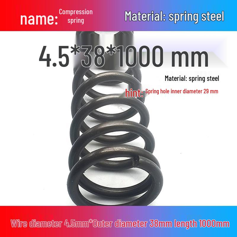 Spring Wire: 1m Long, Soft Pressure, Manganese Steel, 0.3-4.5mm Diameter, Yellow Compression Return.