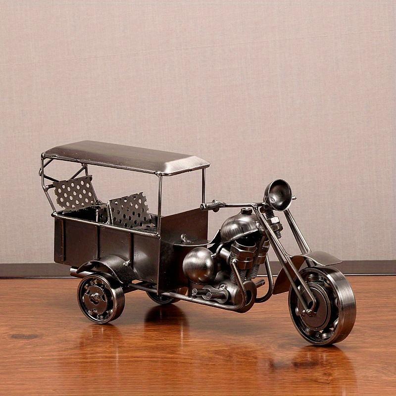

1pc Vintage-Style Metal Car Model with Opening Doors & Roof Top - Elegant Home Decor, Unique Gift Idea for Car Enthusiasts, Car InteriorDecor