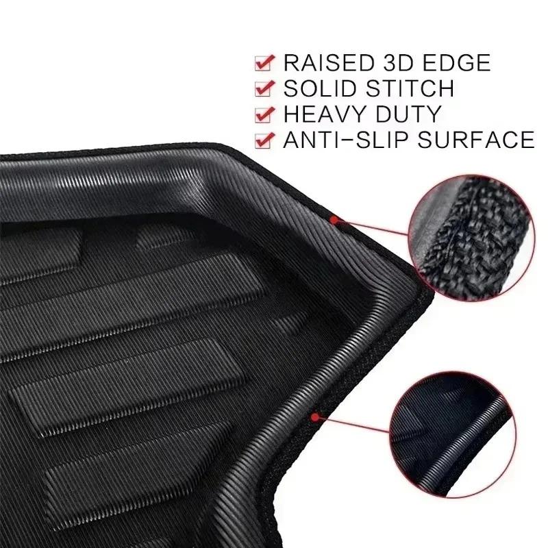 Para Ford Kuga Escape MK3 2019 2020 2021 2022 2023 2024 Tapete Traseiro do Porta-malas do Carro Bandeja Forro de Bagagem Tapete de Chão Impermeável Peças Automotivas