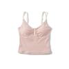 Korean Spicy Girl Striped Camisole: Spring/Summer Slimming Sleeveless Top with Chest Pads in Cotton