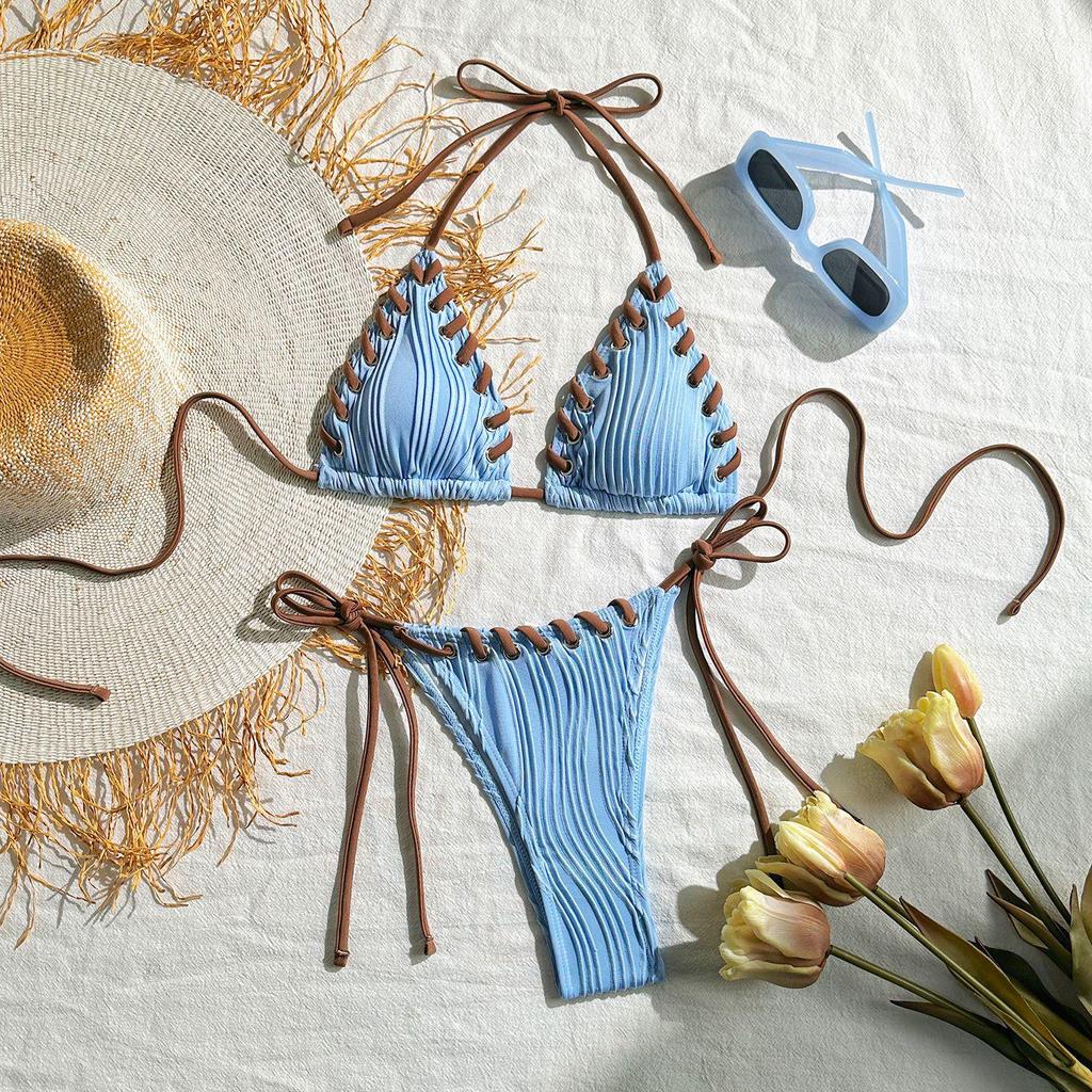 2025 European & American Sweet Personality Split Bikini Swimwear