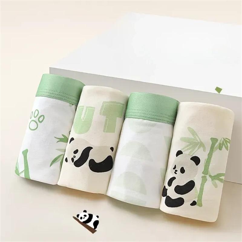 4 Pcs Children Boxer Shorts Boys Breathable Daily Soft Cotton Underwear Cute Cartoon Lion Print Kids Flat Briefs