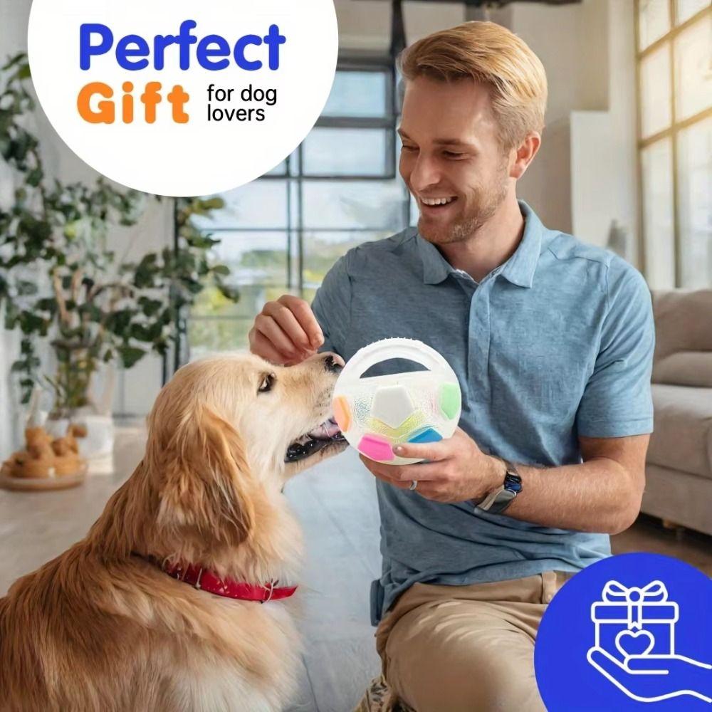 Funny Pet Rubber Football Toy Bite-resistant Dog Squeak Toy Pet Training Toy  Puppy