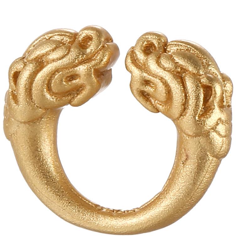 Ancient Inspired Chi Dragon Head Clasp Ring for DIY Bead String Accessories