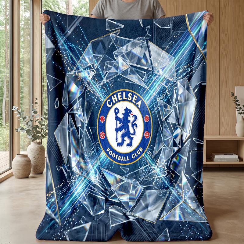 Chelsea FC Theme blanket Soft Flannel Blanket Plush Throw Blanket Cozy Sofa Bed Blanket for Home Decor