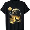 T Shirt Honey Badger Howling To The Moon Meme Funny 90s Image 1 Of 3 Vintage Washed Casual Unisex Fashion Comfortable Stylish