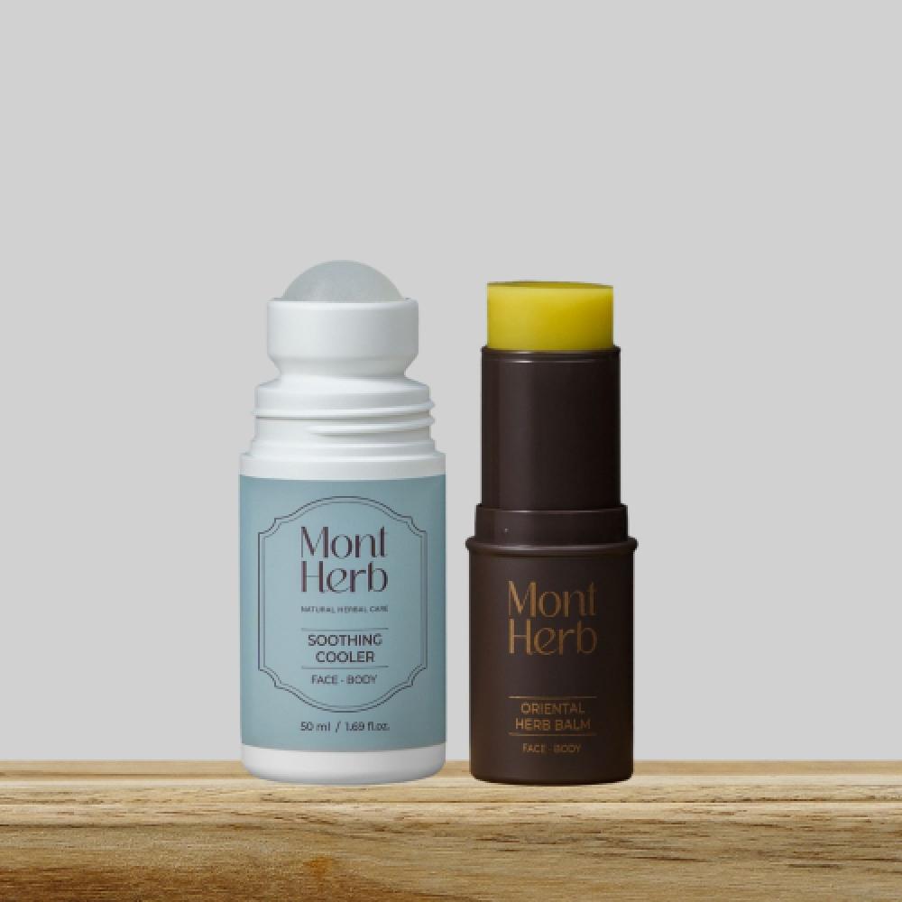 Набор Montherb: Эссенс-бальзам + Успокаивающий охладитель Ato NONE