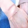 Surgical Steel 14K Pink Gold Plated Cross Bracelet (S6927014)