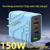 150W Gallium Nitride Fast Charger Compatible with Android, Apple, Xiaomi, Huawei