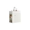 Meuble de salle de bain Lavabo avec meuble sous-lavabo 55 cm , Blanc meuble sous-lavabo suspendu