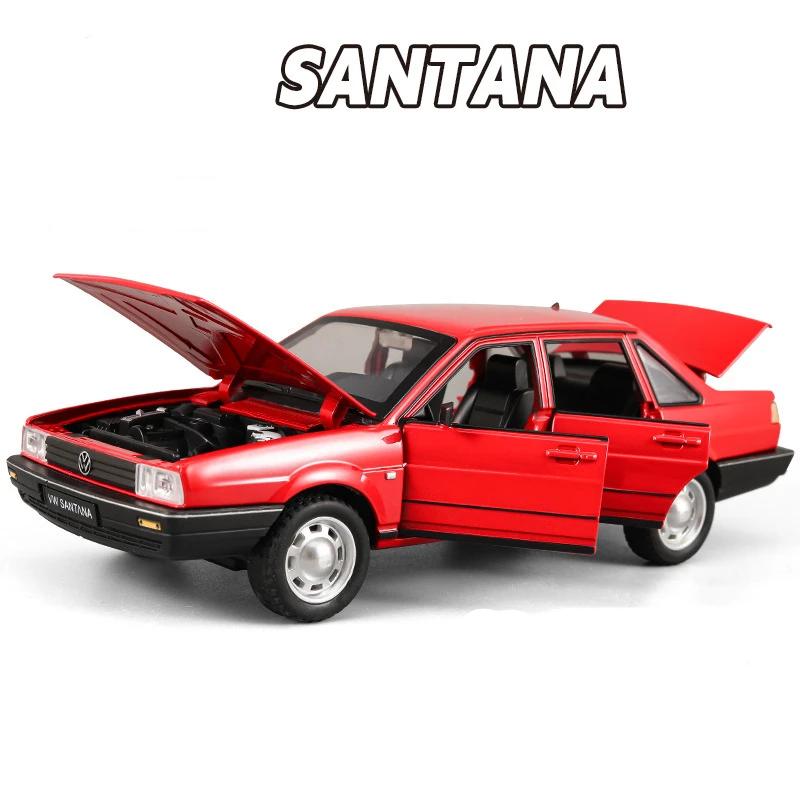 

1:24 Ретро Модель Игрушечной Машинки Santana Сплав Литой Под Давлением Инерционная Со Звуком Светом Моделирование Модели Игрушки для Детей Коллекция на День Рождения красный