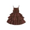 2026 Frühling/Sommer Retro Gepunktetes Träger-Prinzessinnenkleid für Mädchen