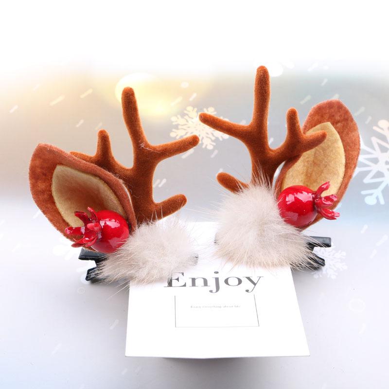 

Dreamy Reindeer Antler Headband with Pompon for Women & Kids - Festive Hair Accessory
