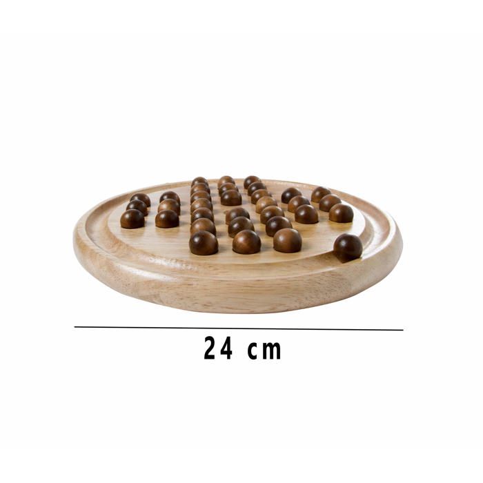 Board Game - Engelhart - Nice English Solitaire Game - 33 Wooden Holes 23 Cm