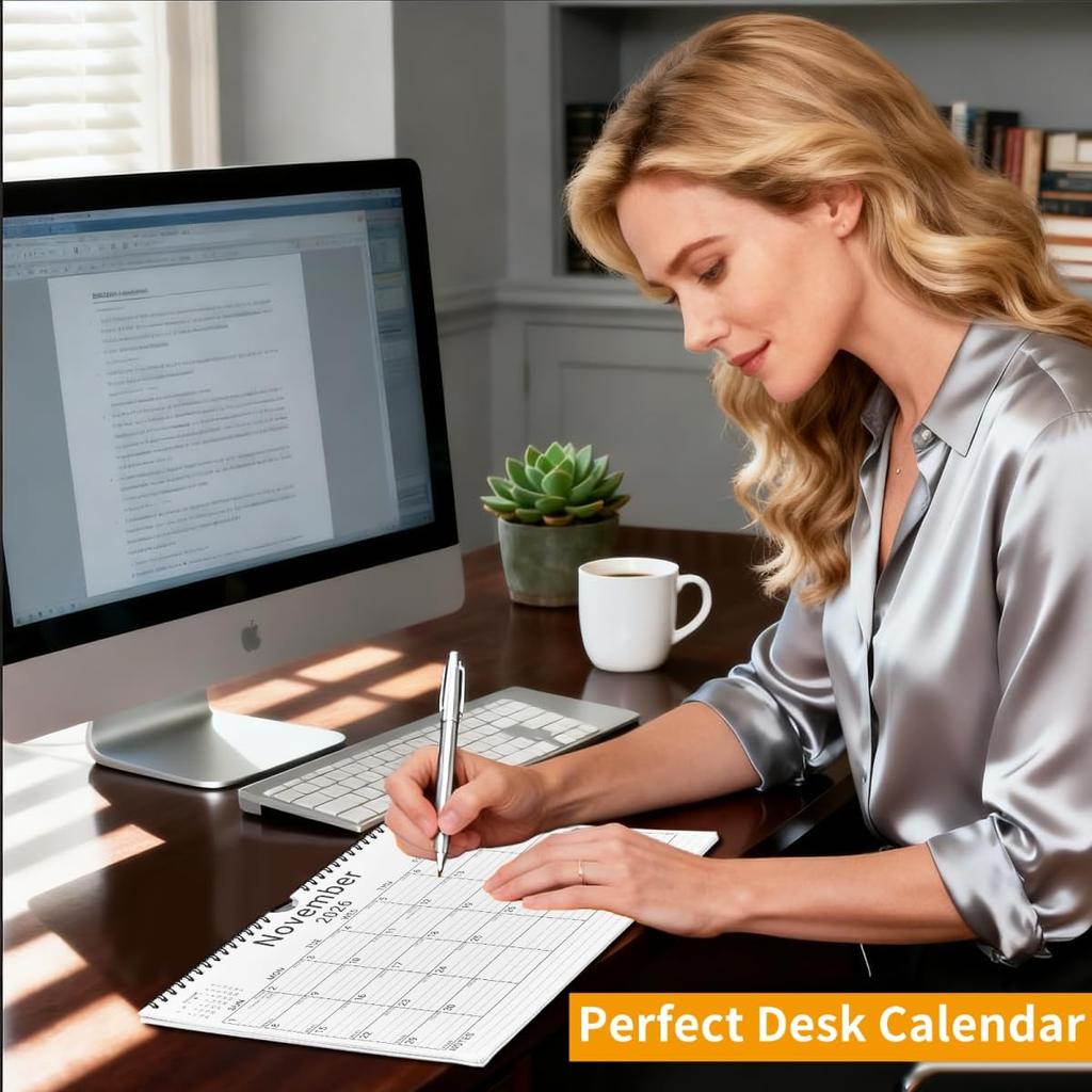 2026 Wall Calendar, 12 Month 11”x8.5 ‘’ Year Monthly Organizer from January 2026-2027 Small Mini Horizontal Blank Spiral Bound Wire Hanging