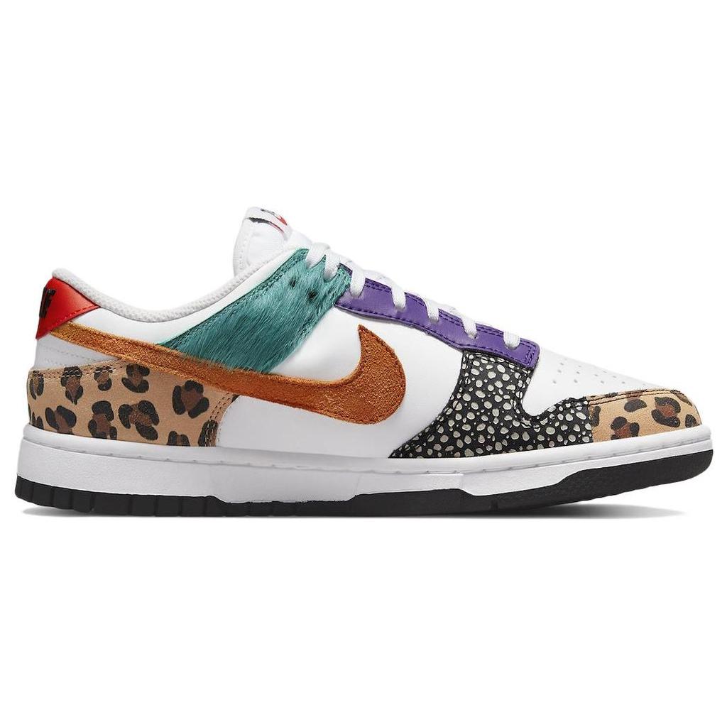 Nike Dunk Low SE Safari Mix Women Sneakers White Washed-Teal Electro-Purple DN3866-100