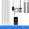 Car LED EL Strip Light Interior Kit APP Control 64Colors DIY Soft Optic Fiber