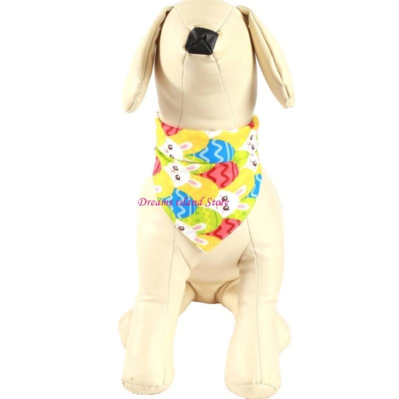 Pet Bandana for Cat Dogs Easter Day Party Props Pet Bandanas Scarf Triangle Saliva Towel Festival Decoration Dog Collar HX6C